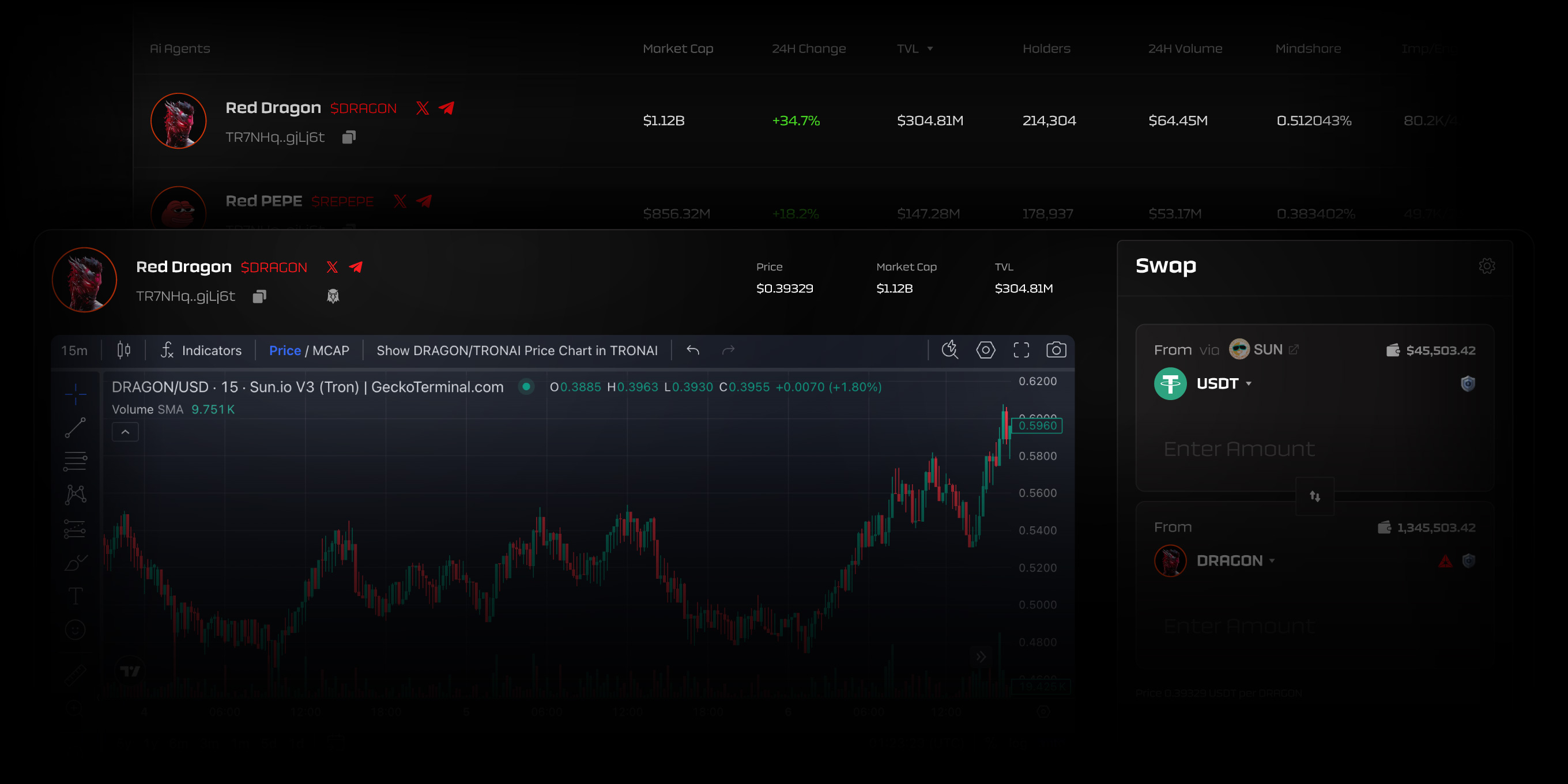 defai terminal dex
